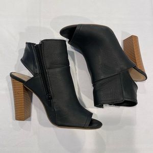 Express Black open toed booties